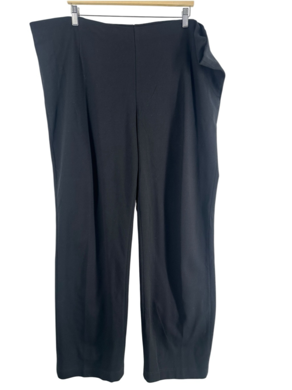 Eileen Fisher black pants plus size pull on comfort career sz 22W